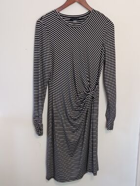Tommy Hilfiger | Dresses | Tommy Hilfiger Black Midi Dress With Gold  Accents | Poshmark